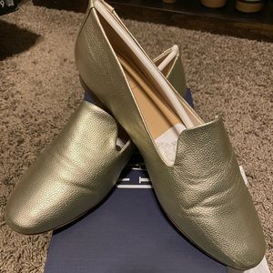 GAP gold loafers